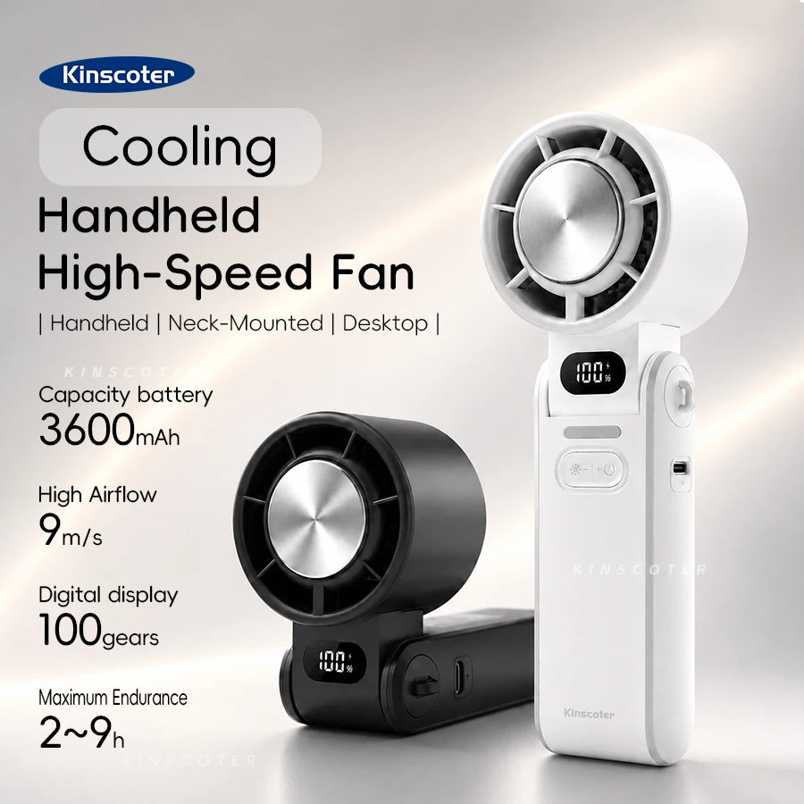 KINSCOTER Foldable Cooling Handheld Fan - White