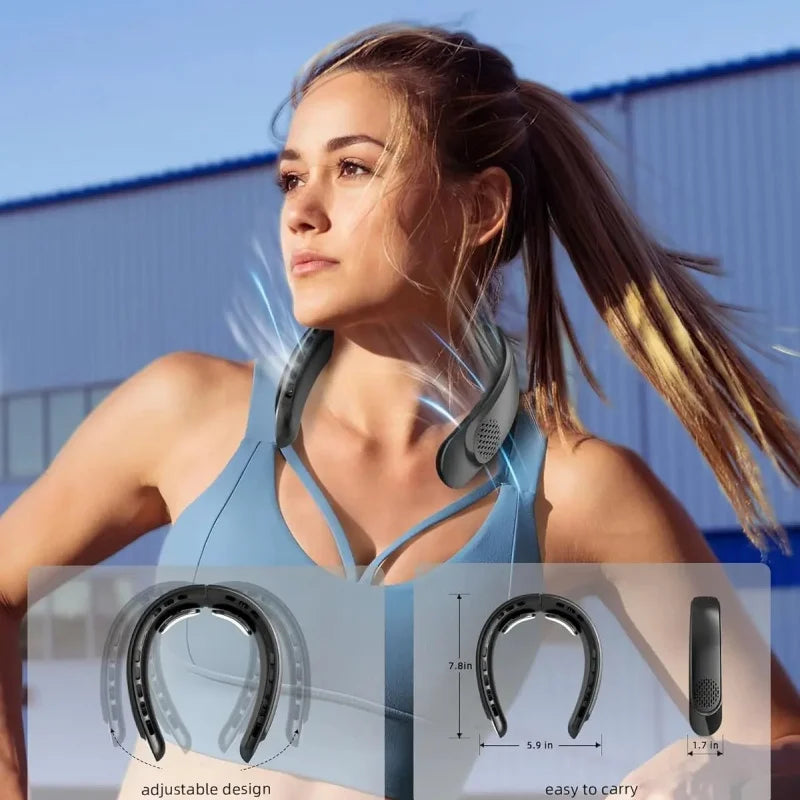 Bladeless Neck Fan 4000mAh Wearable Cooling Fan