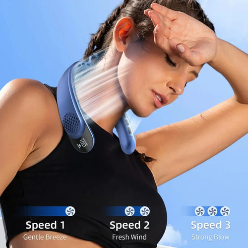 Bladeless Neck Fan 4000mAh Wearable Cooling Fan