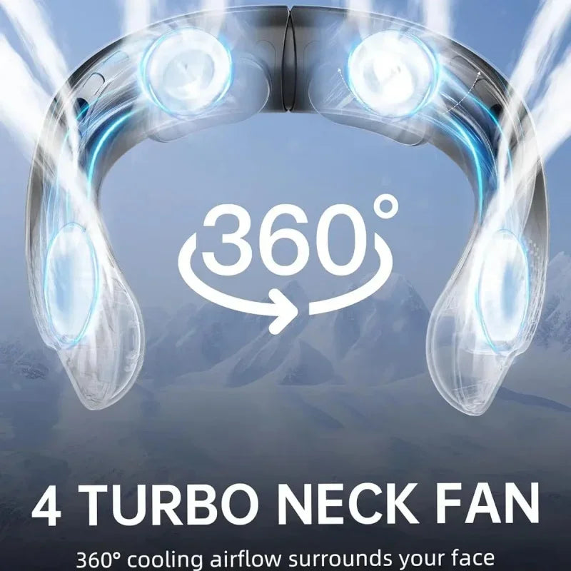 Bladeless Neck Fan 4000mAh Wearable Cooling Fan